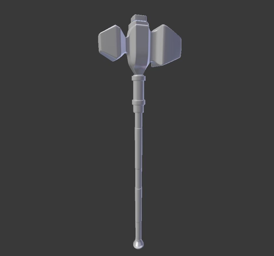 Medieval War Hammer Free low-poly 3D model_7