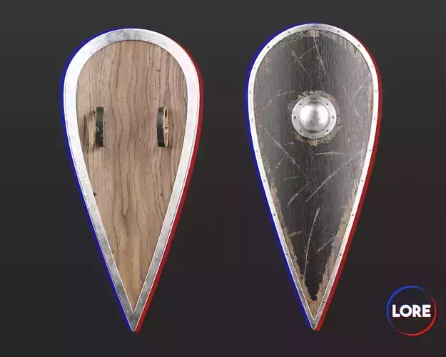 Medieval Elegant Weapon Shield Low-poly 3D model