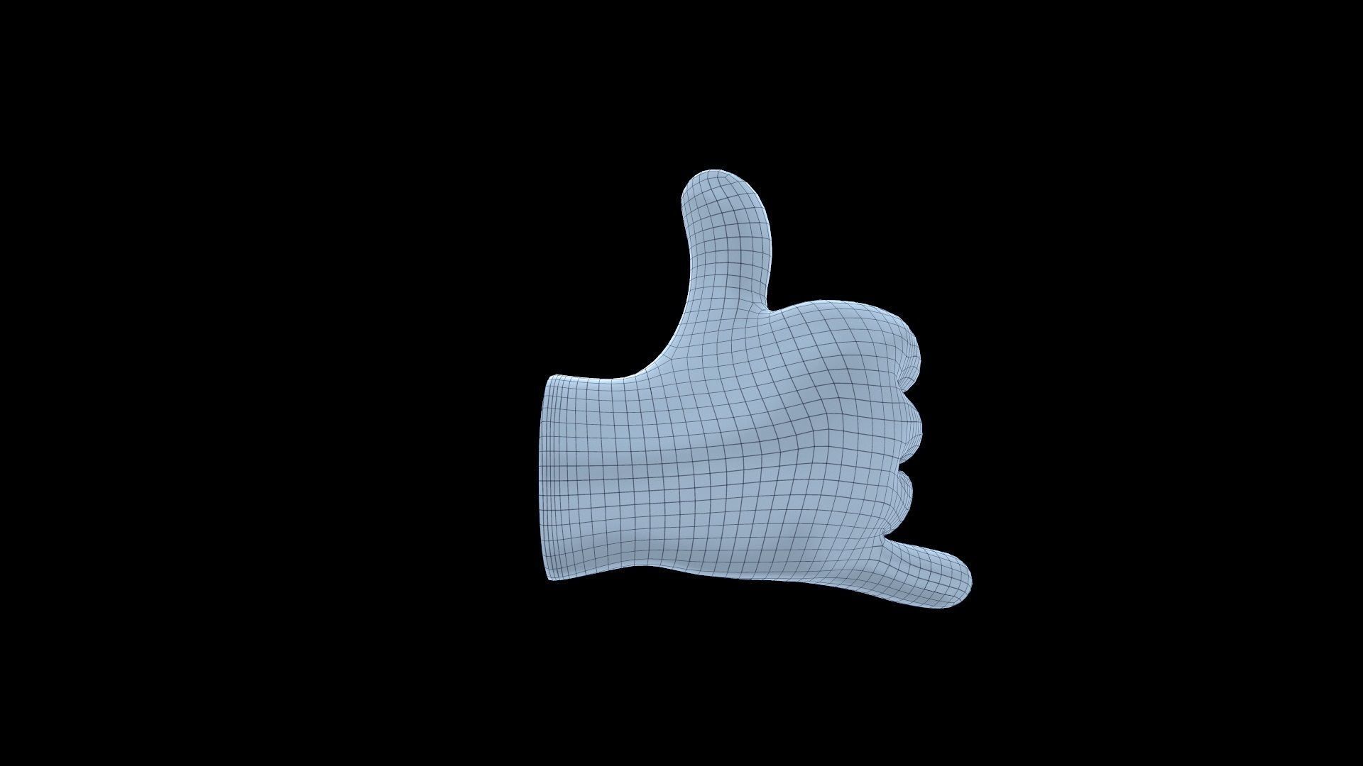 EMOJI HAND CALL ME ICON 3D model_4