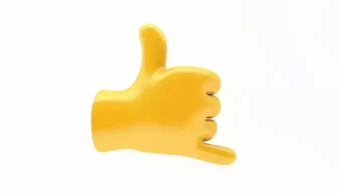 EMOJI HAND CALL ME ICON 3D model