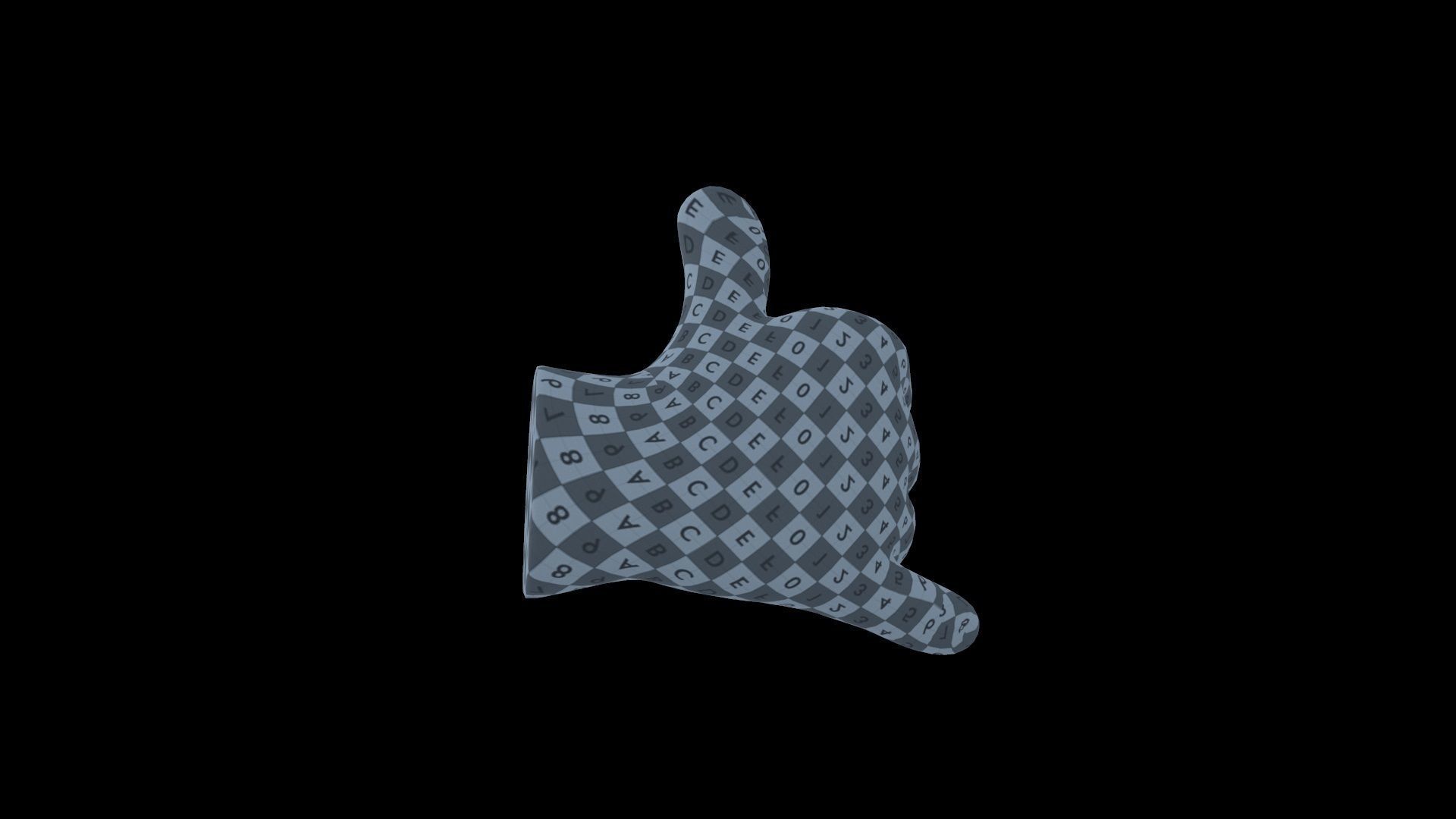 EMOJI HAND CALL ME ICON 3D model_5