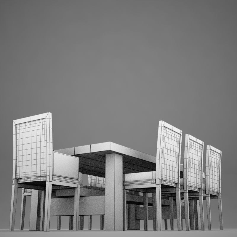 dinning table 3D model_15