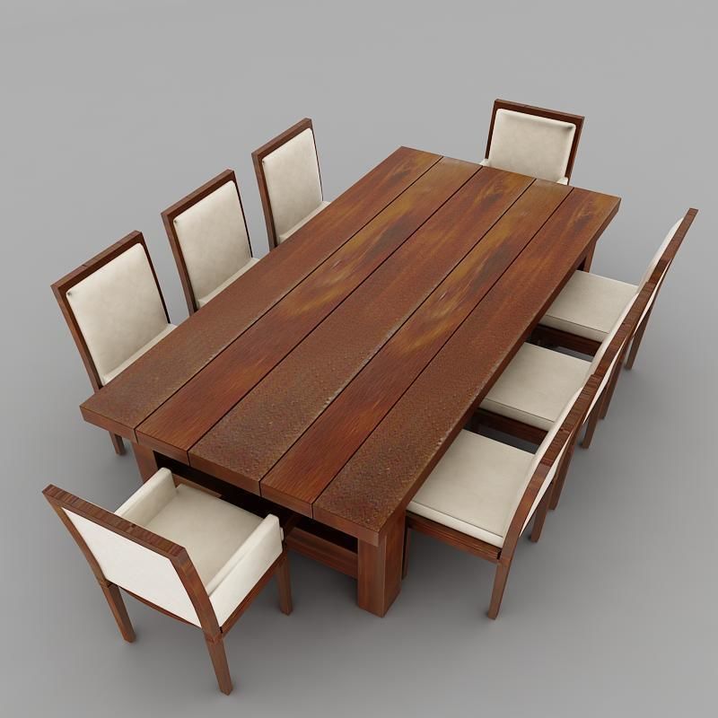 dinning table 3D model_6