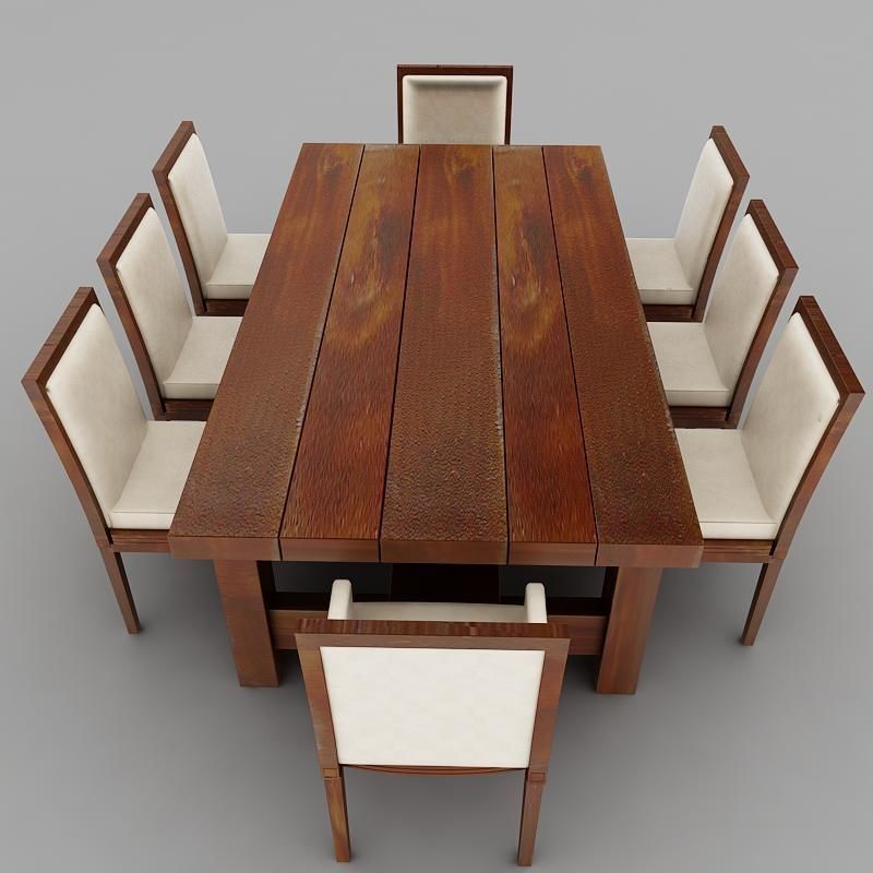 dinning table 3D model_3