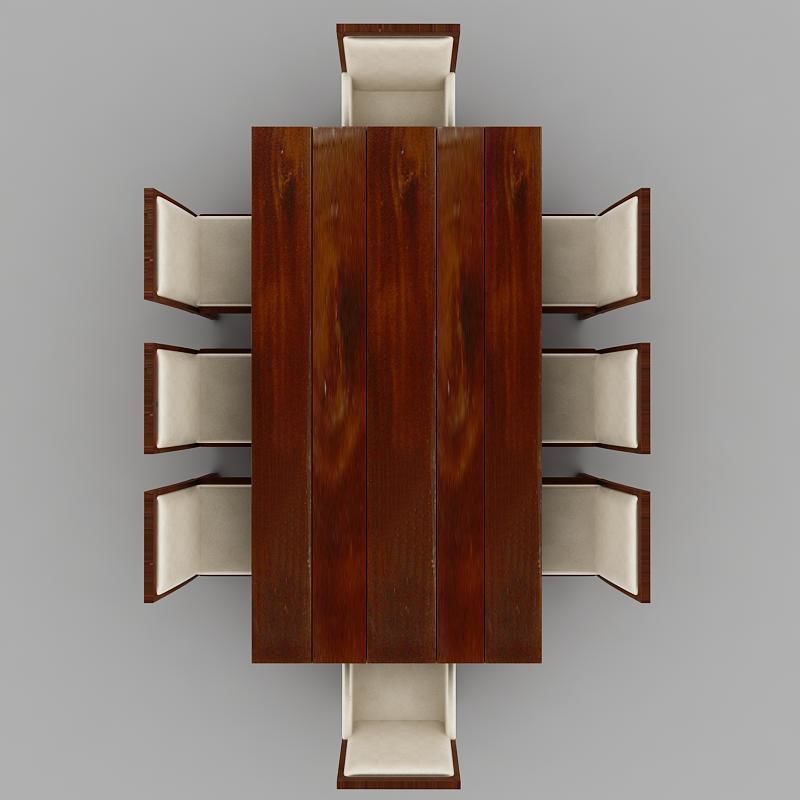 dinning table 3D model_5