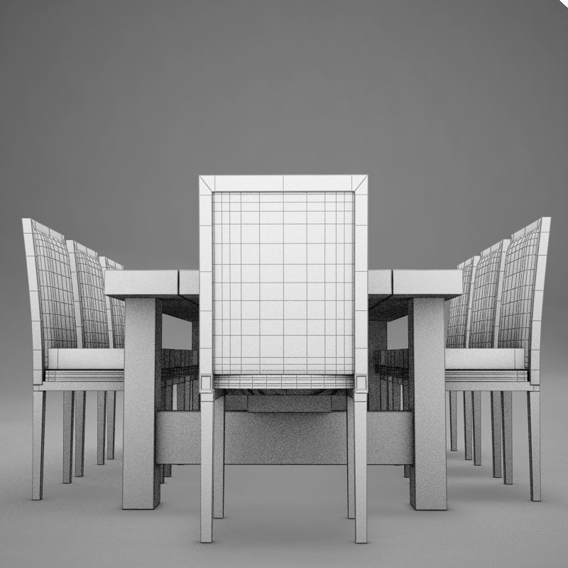 dinning table 3D model_13