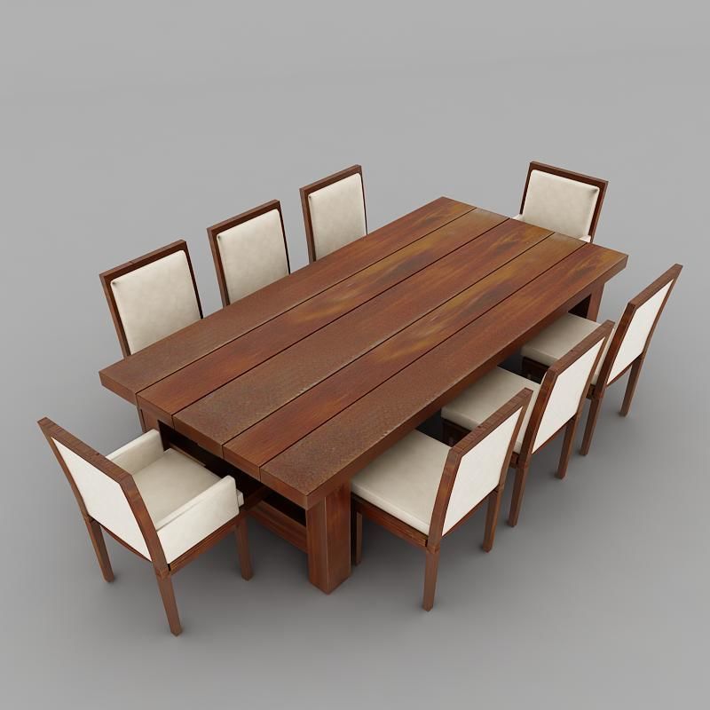 dinning table 3D model_2