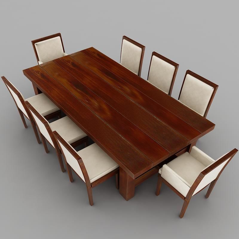 dinning table 3D model_4