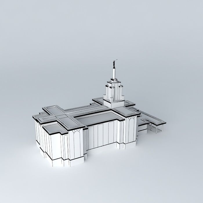 LDS. Templo Mormon, Bogota, Colombia, 57th operating temple Free 3D model_3