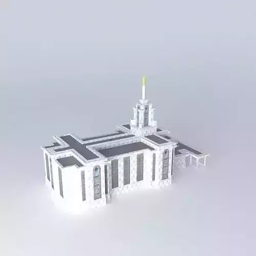 LDS. Templo Mormon, Bogota, Colombia,  57th operating temple Free 3D model