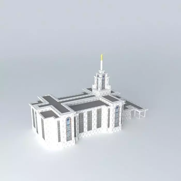 LDS. Templo Mormon, Bogota, Colombia, 57th operating temple Free 3D model_0