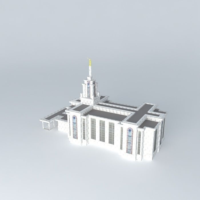 LDS. Templo Mormon, Bogota, Colombia, 57th operating temple Free 3D model_1