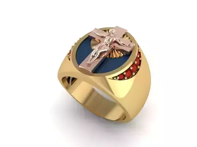 jesus ring 3D print model