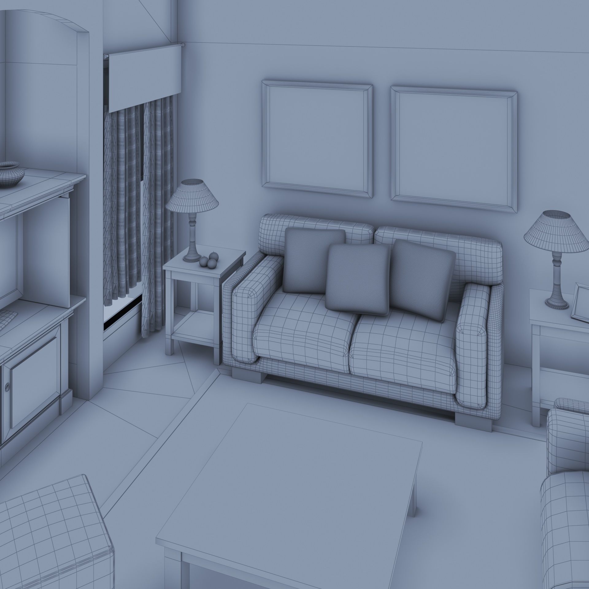 living pink 3D model_13