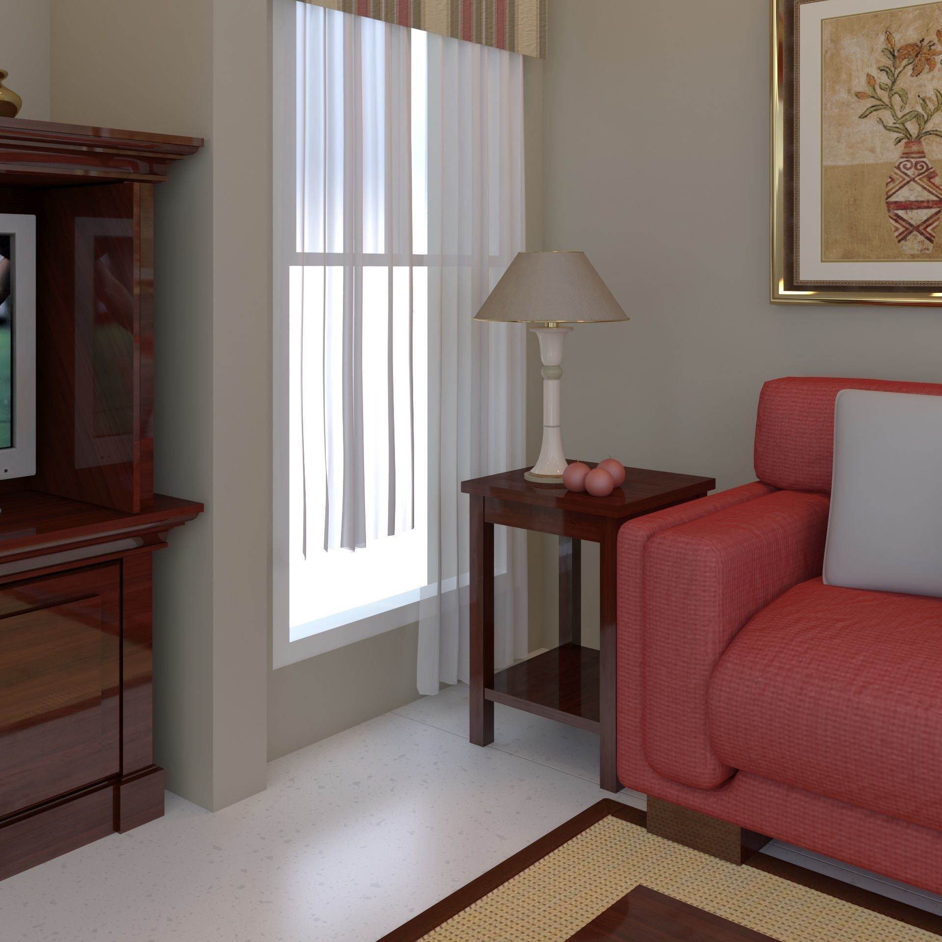 living pink 3D model_11