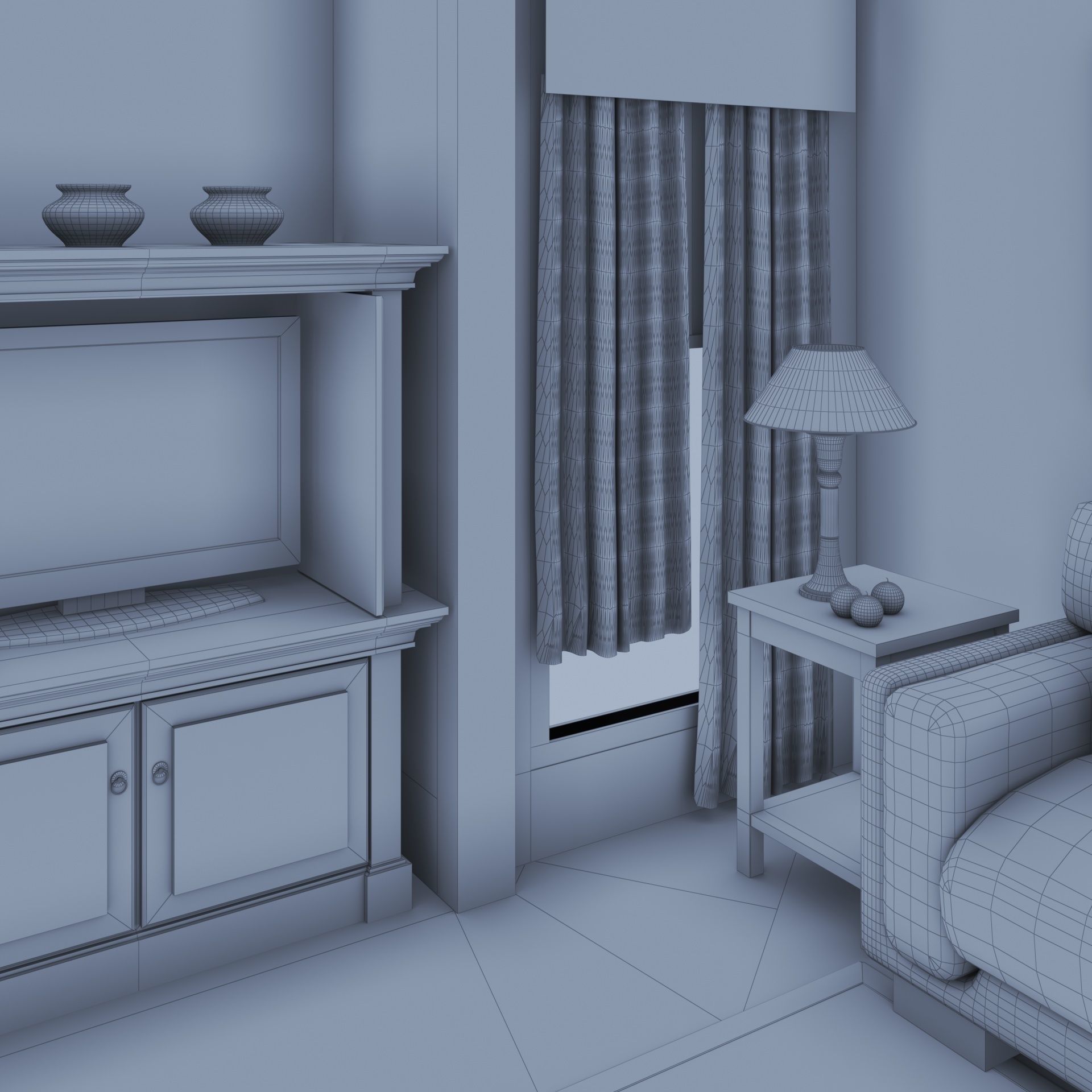 living pink 3D model_29