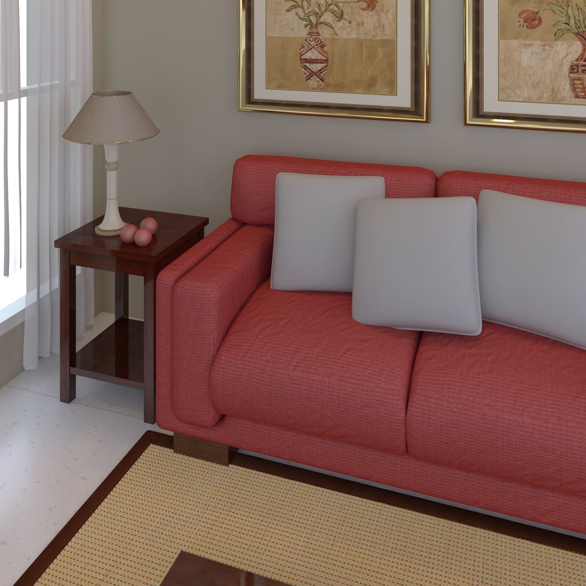 living pink 3D model_10