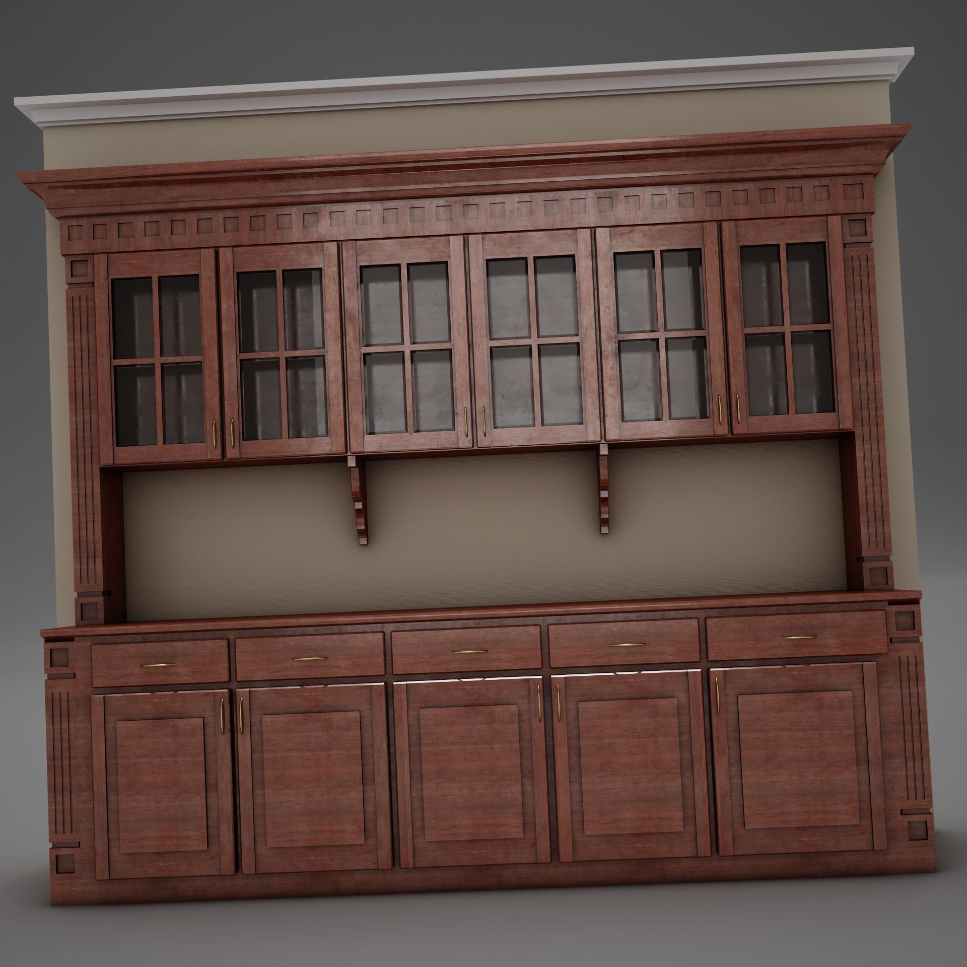 HD Bar Wall 3D model_3