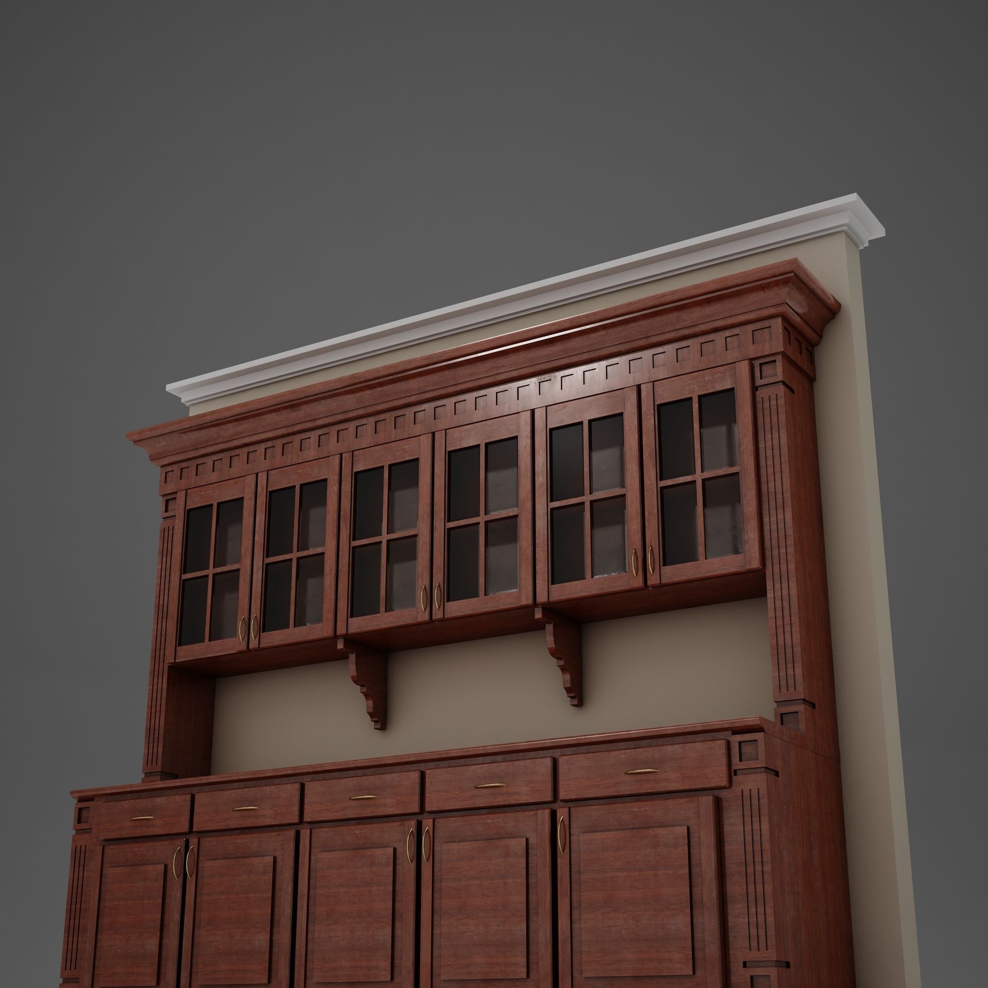 HD Bar Wall 3D model_6