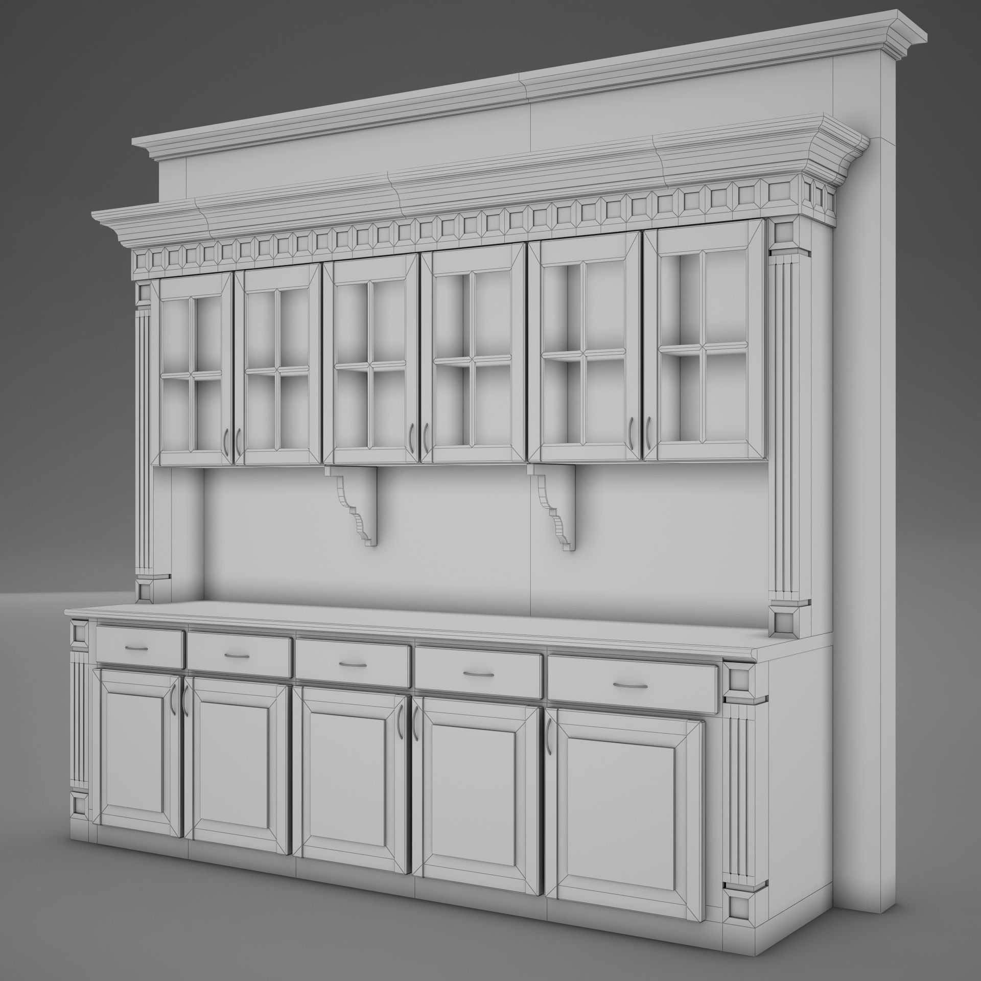 HD Bar Wall 3D model_16