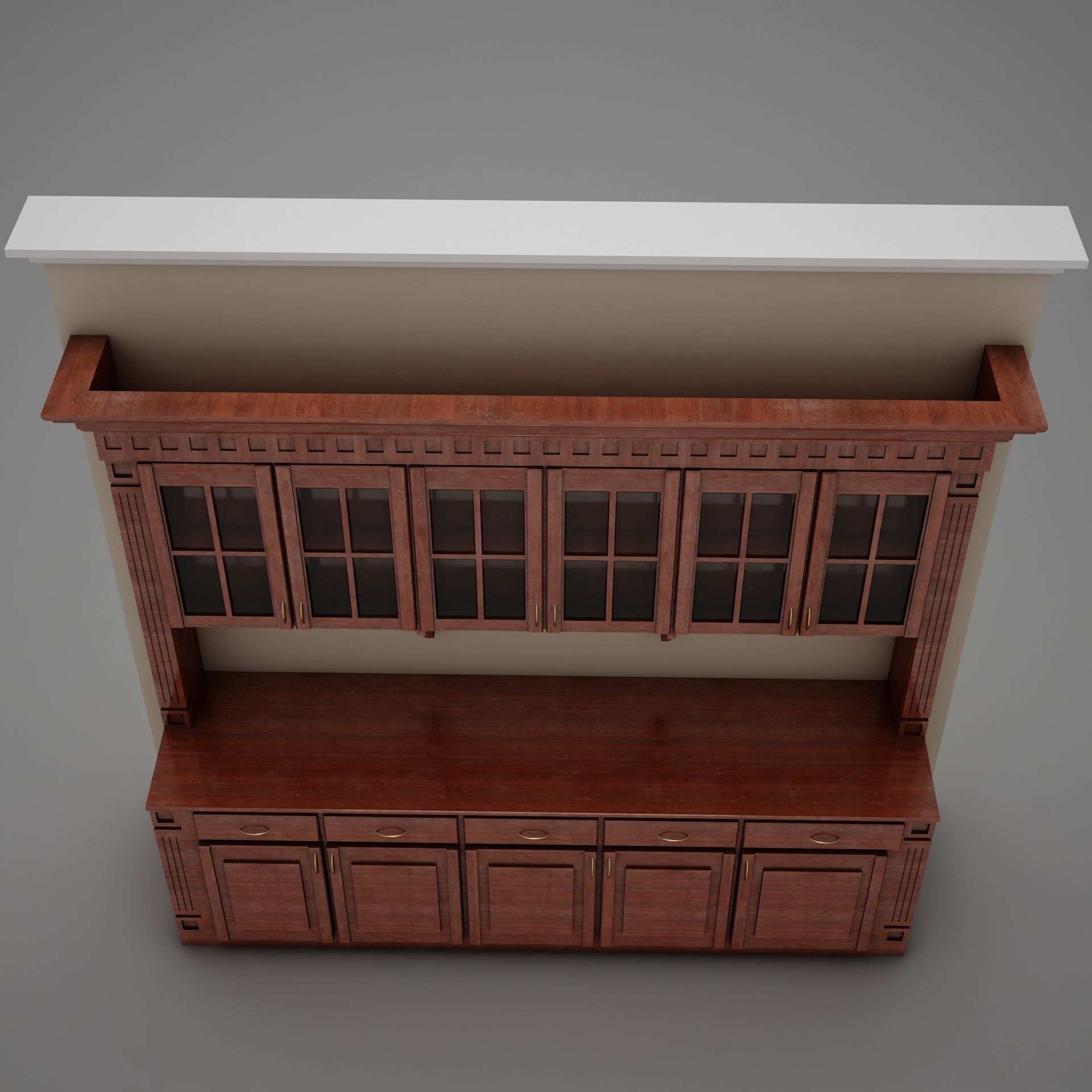 HD Bar Wall 3D model_8