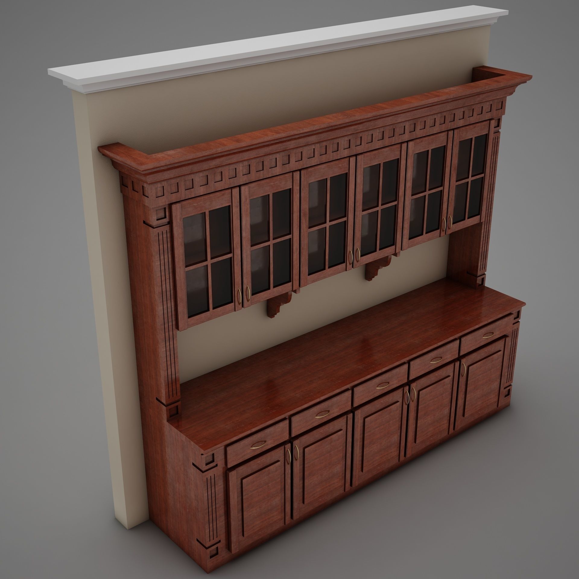 HD Bar Wall 3D model_11