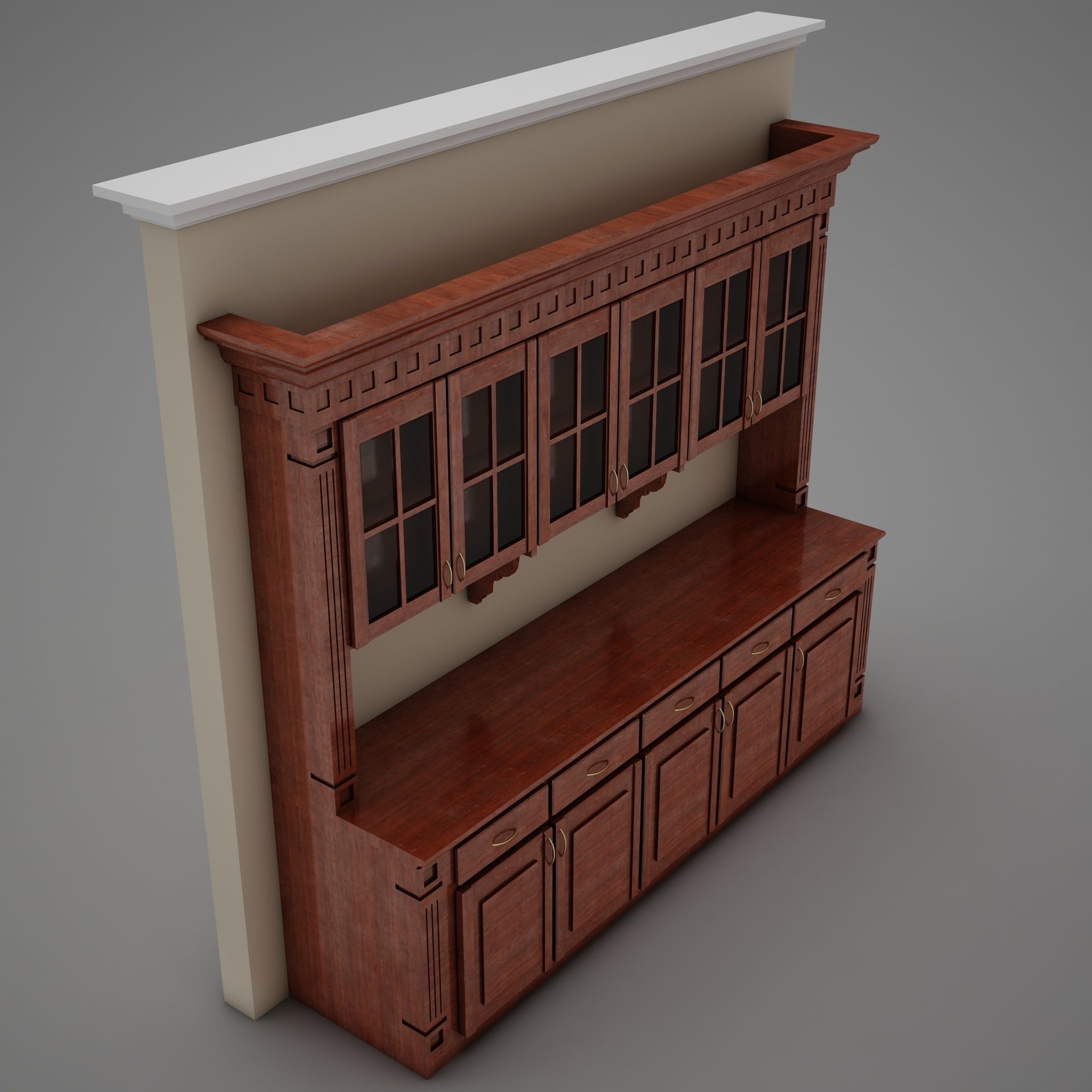 HD Bar Wall 3D model_10