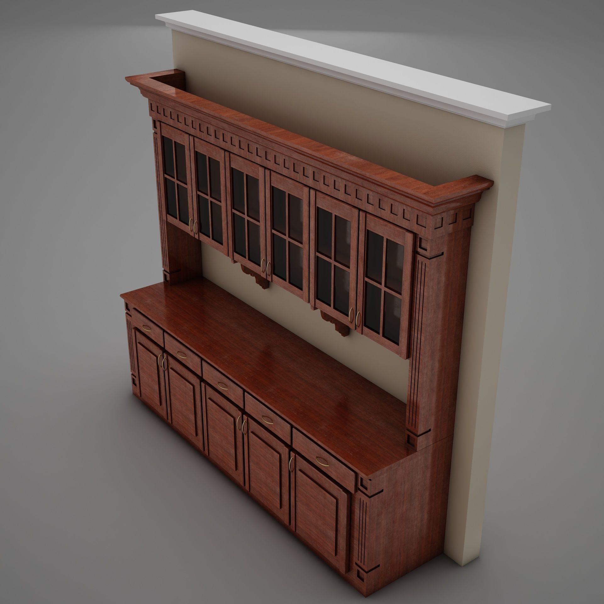 HD Bar Wall 3D model_12