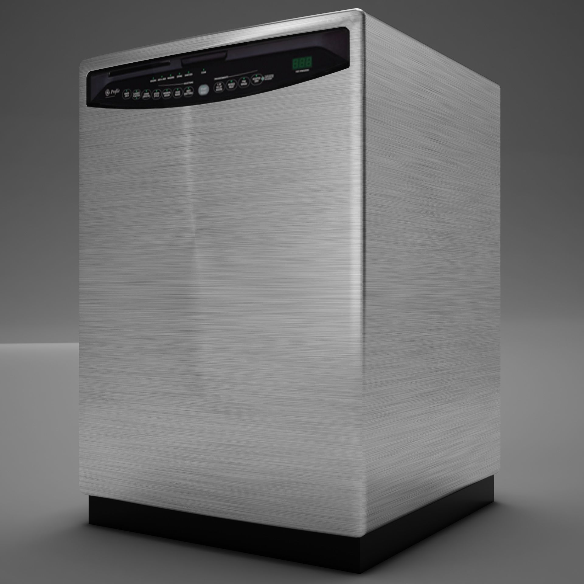 Dishwasher stainless steel Low-poly 3D model_4