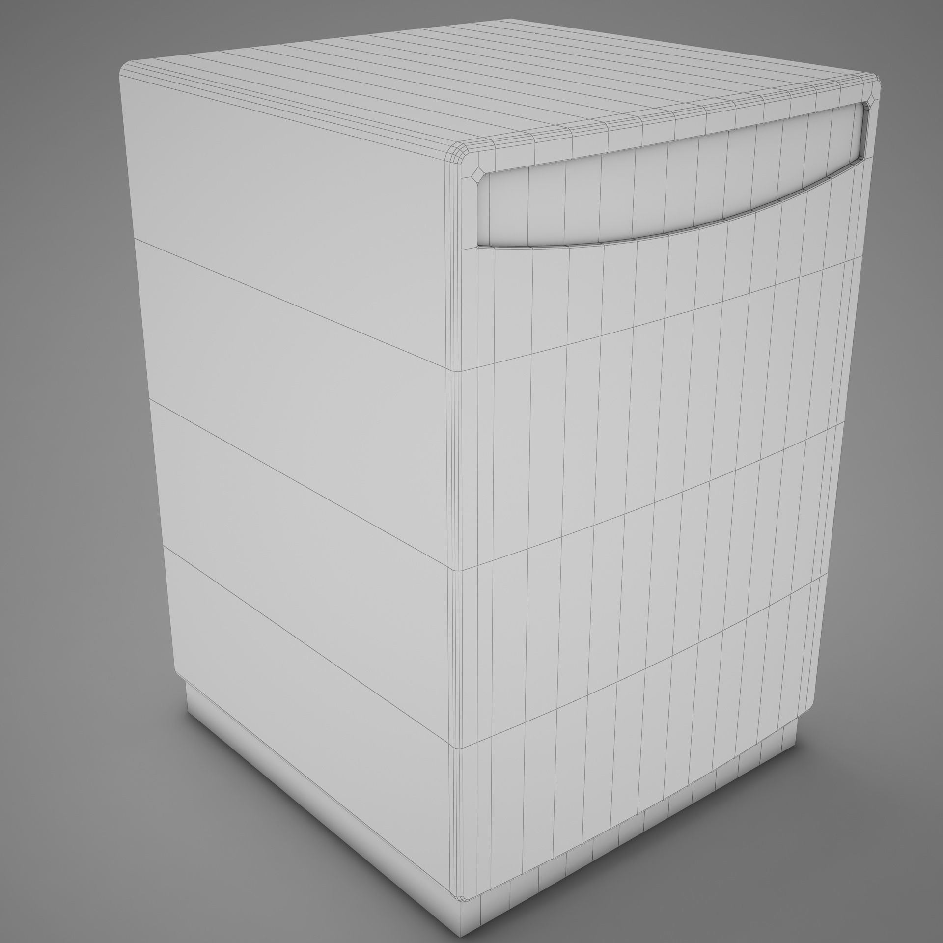 Dishwasher stainless steel Low-poly 3D model_24