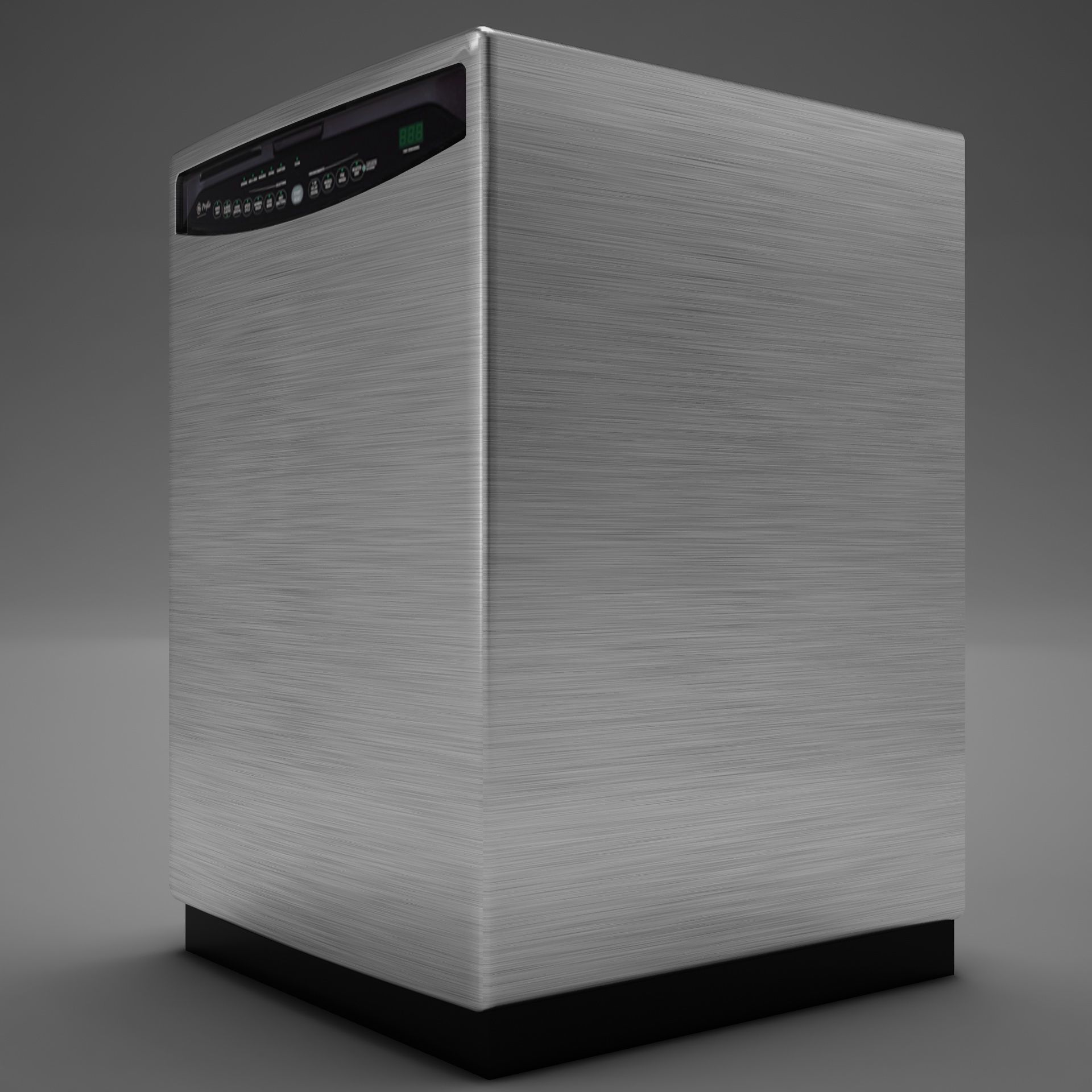 Dishwasher stainless steel Low-poly 3D model_9