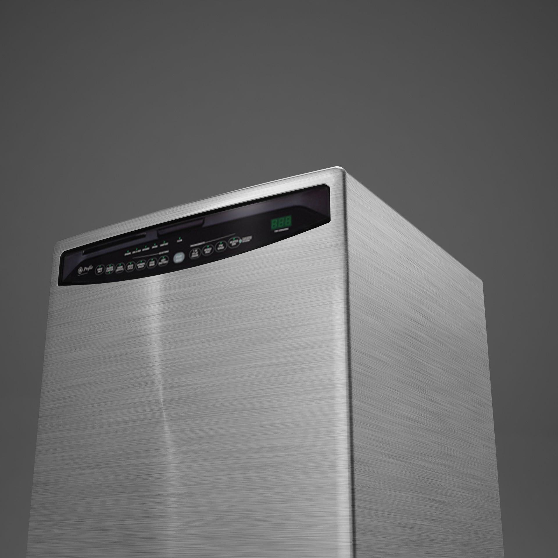 Dishwasher stainless steel Low-poly 3D model_10