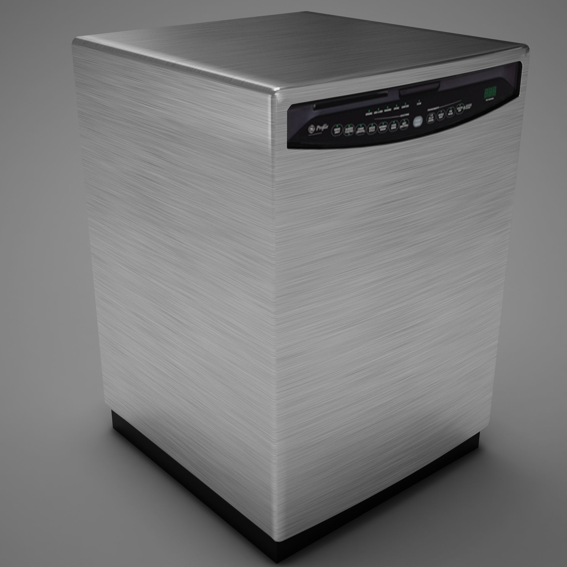 Dishwasher stainless steel Low-poly 3D model_12