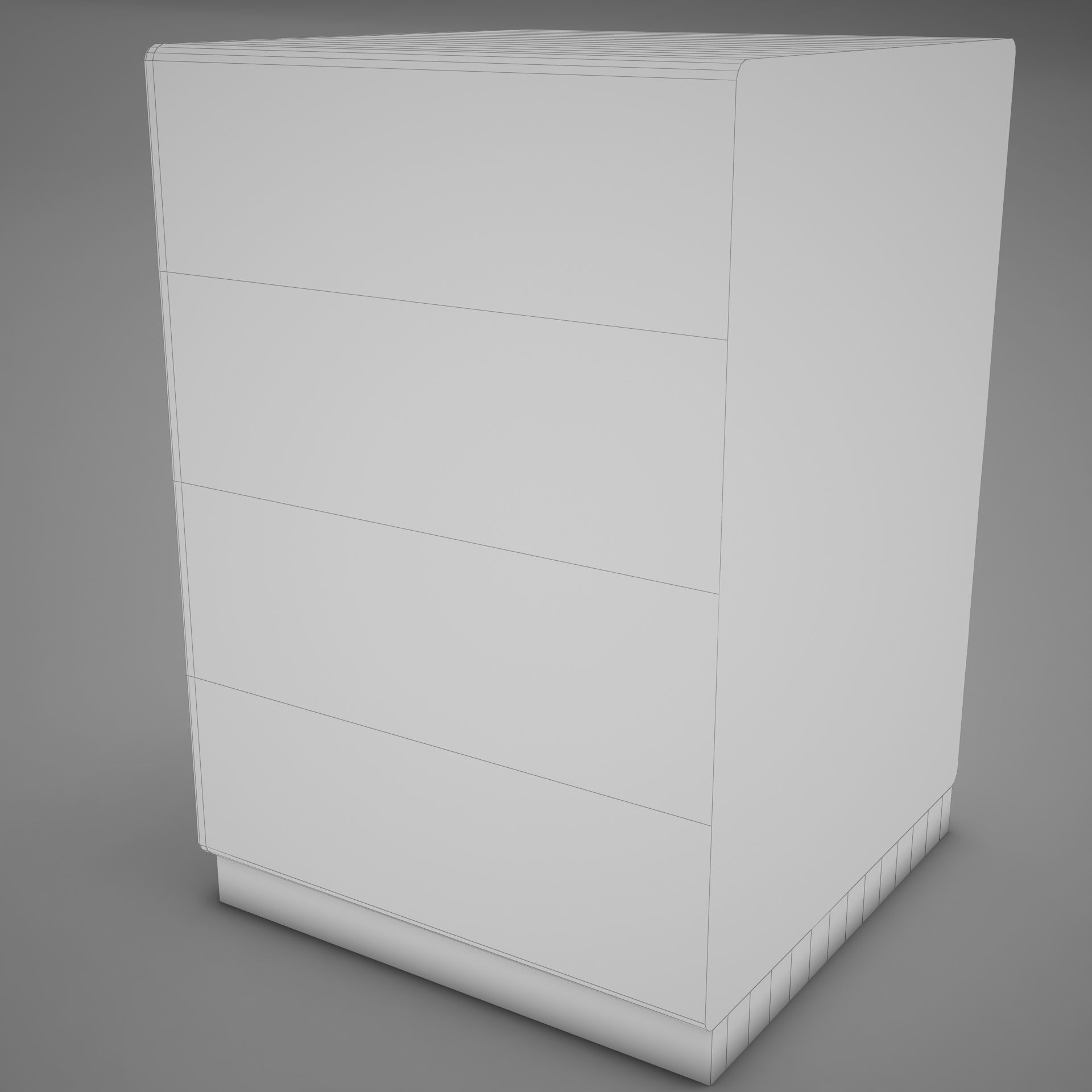 Dishwasher stainless steel Low-poly 3D model_22