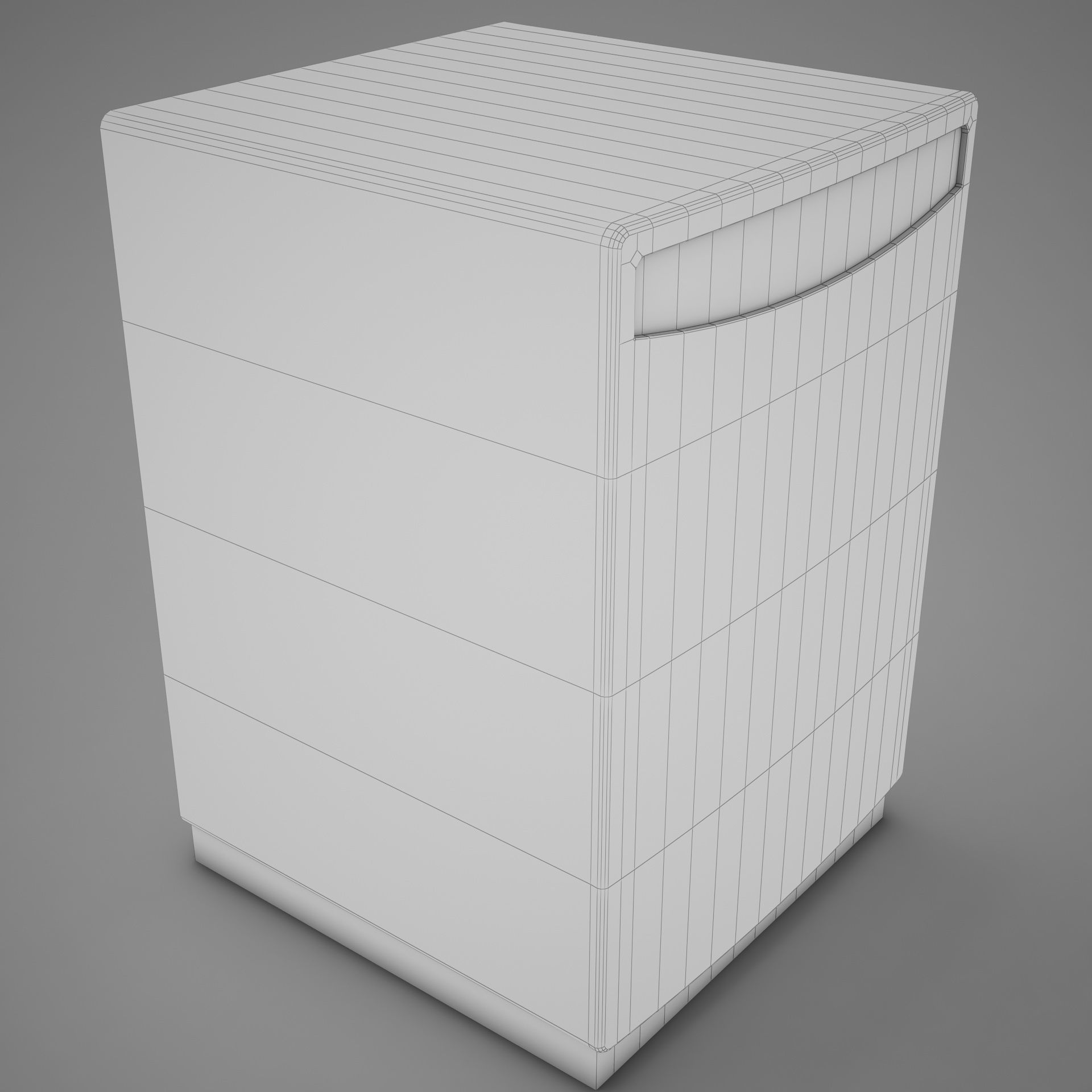 Dishwasher stainless steel Low-poly 3D model_15