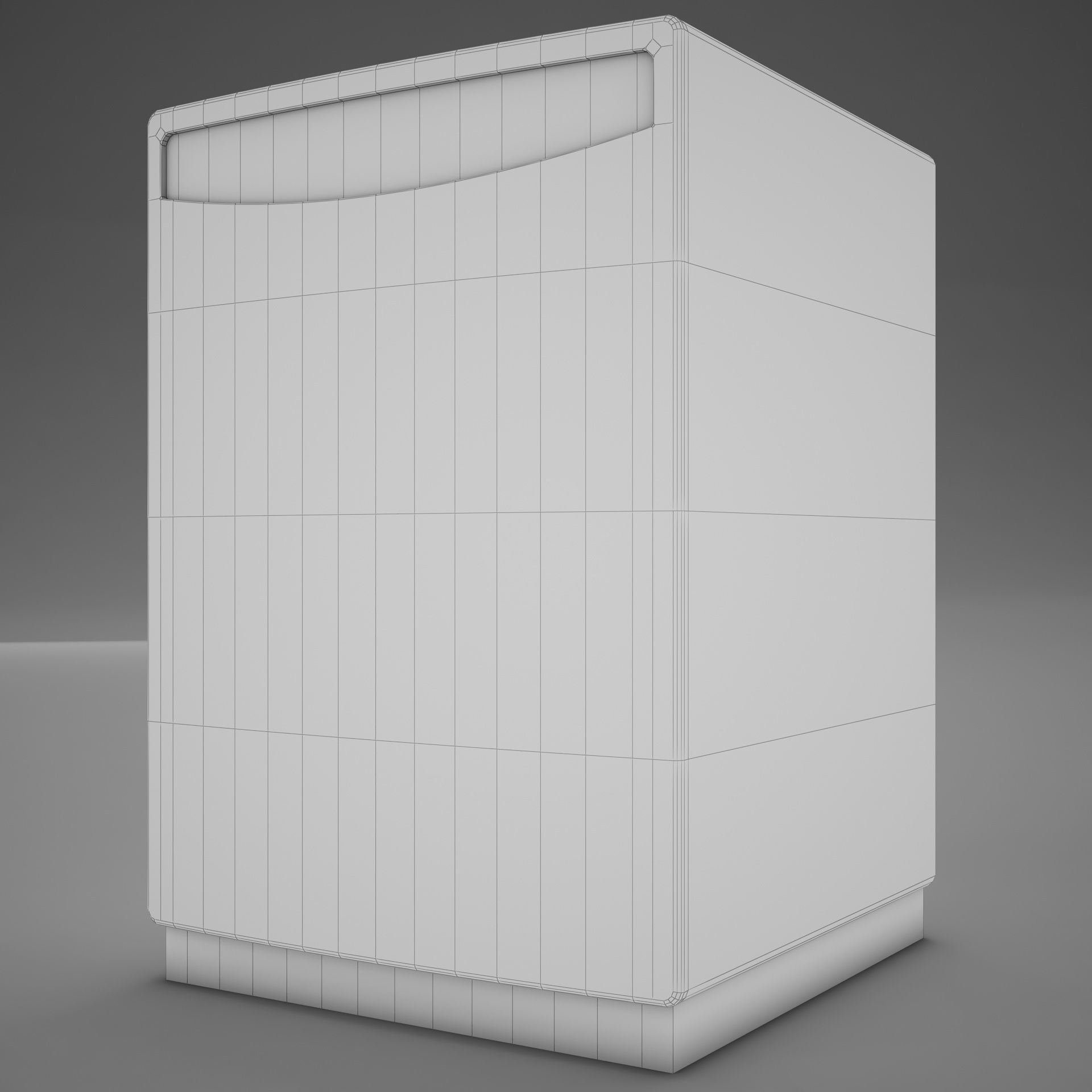 Dishwasher stainless steel Low-poly 3D model_20