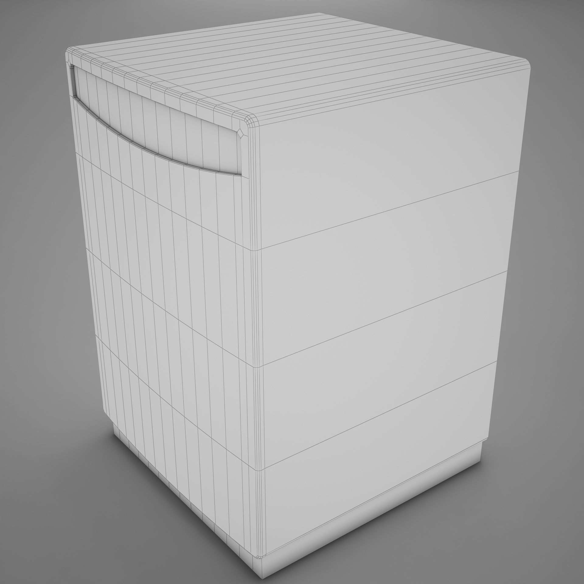 Dishwasher stainless steel Low-poly 3D model_17