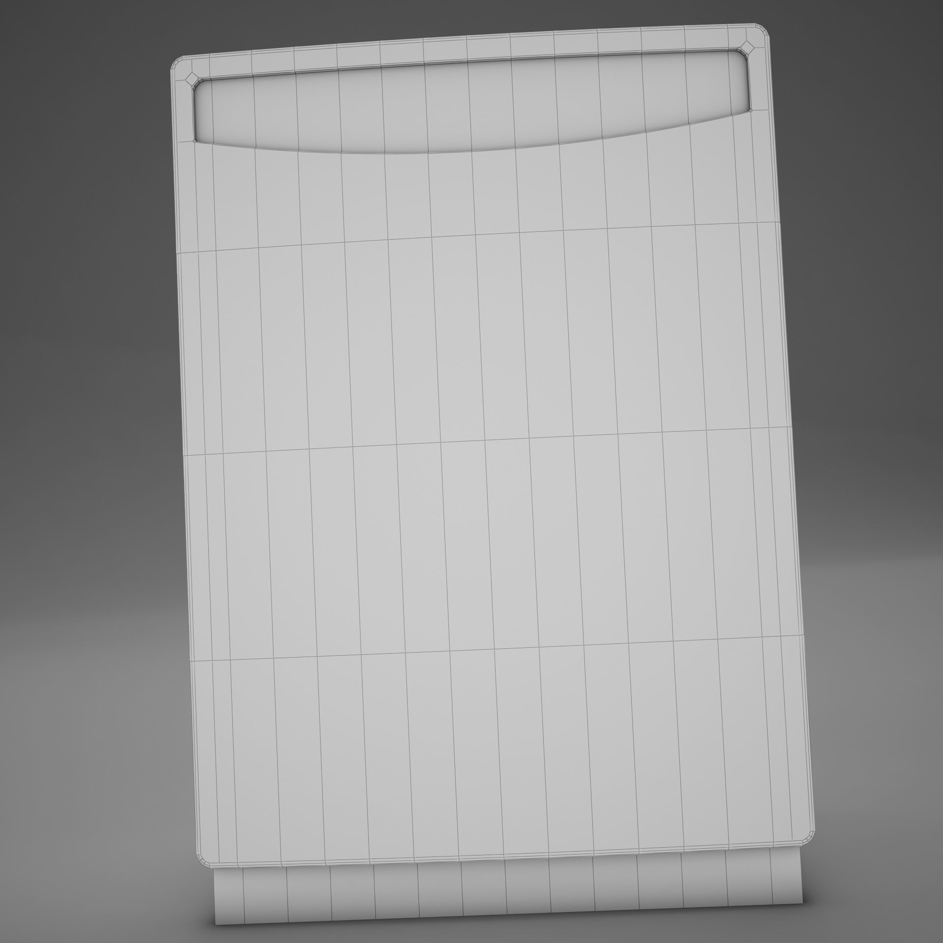 Dishwasher stainless steel Low-poly 3D model_14