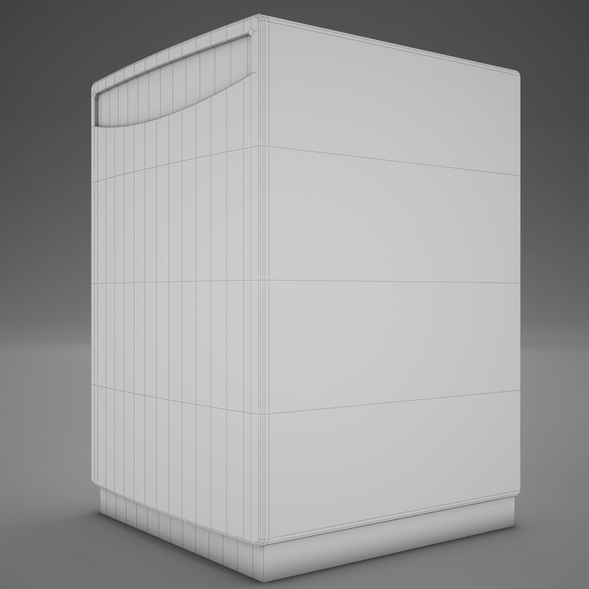 Dishwasher stainless steel Low-poly 3D model_19