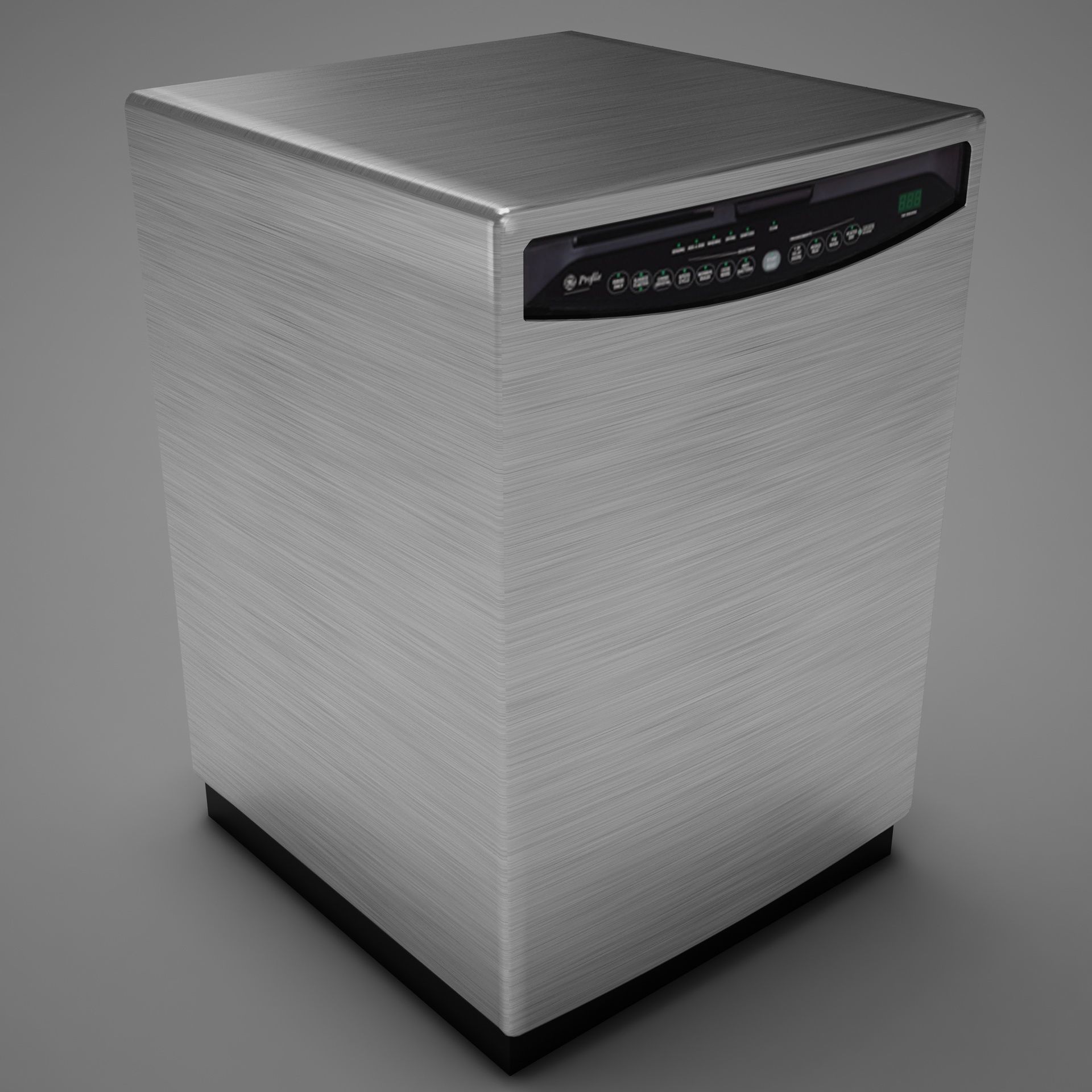 Dishwasher stainless steel Low-poly 3D model_6