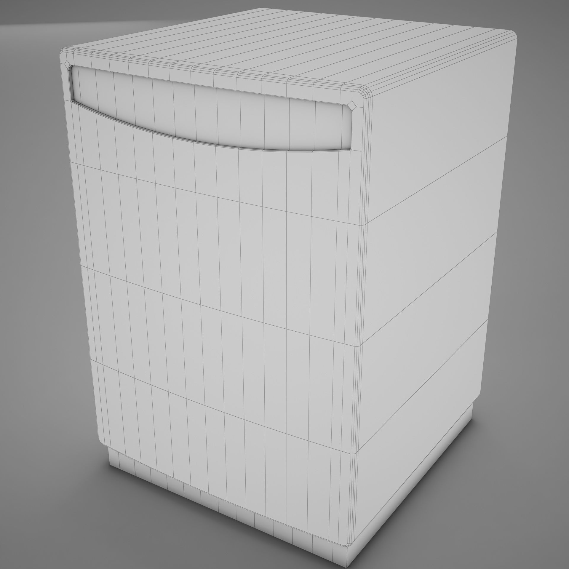Dishwasher stainless steel Low-poly 3D model_13