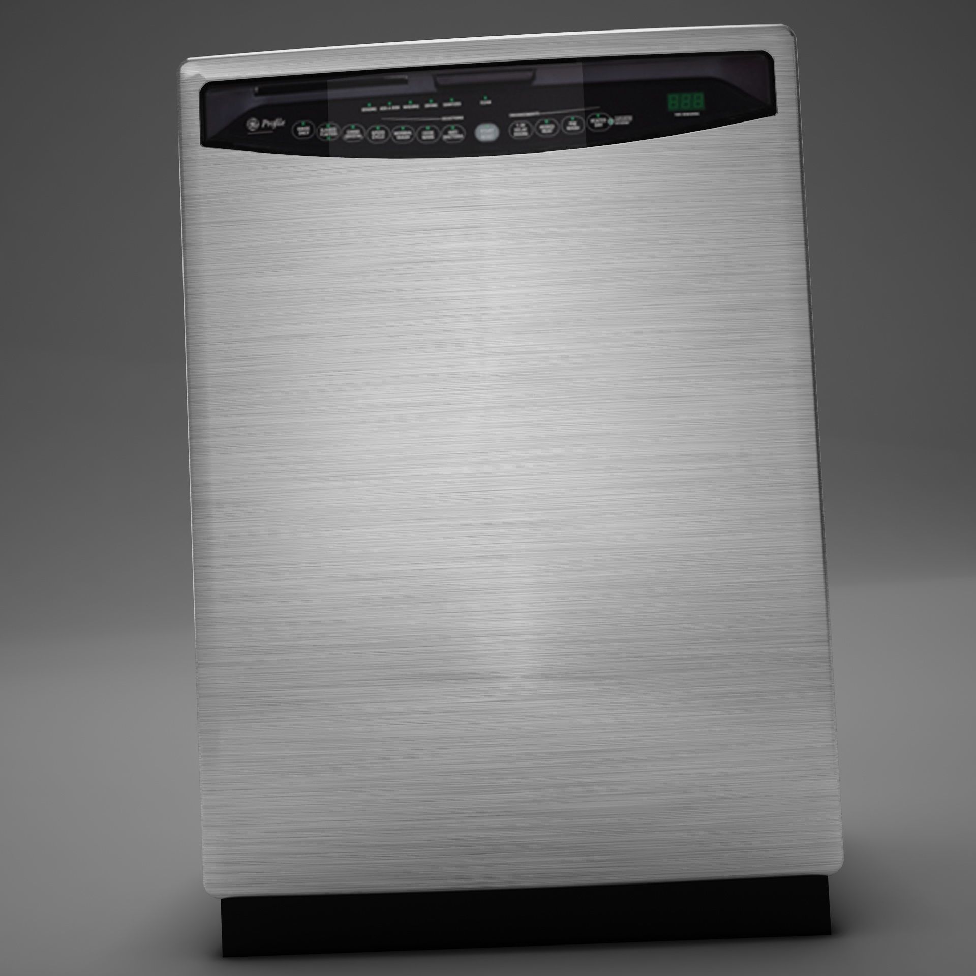 Dishwasher stainless steel Low-poly 3D model_8