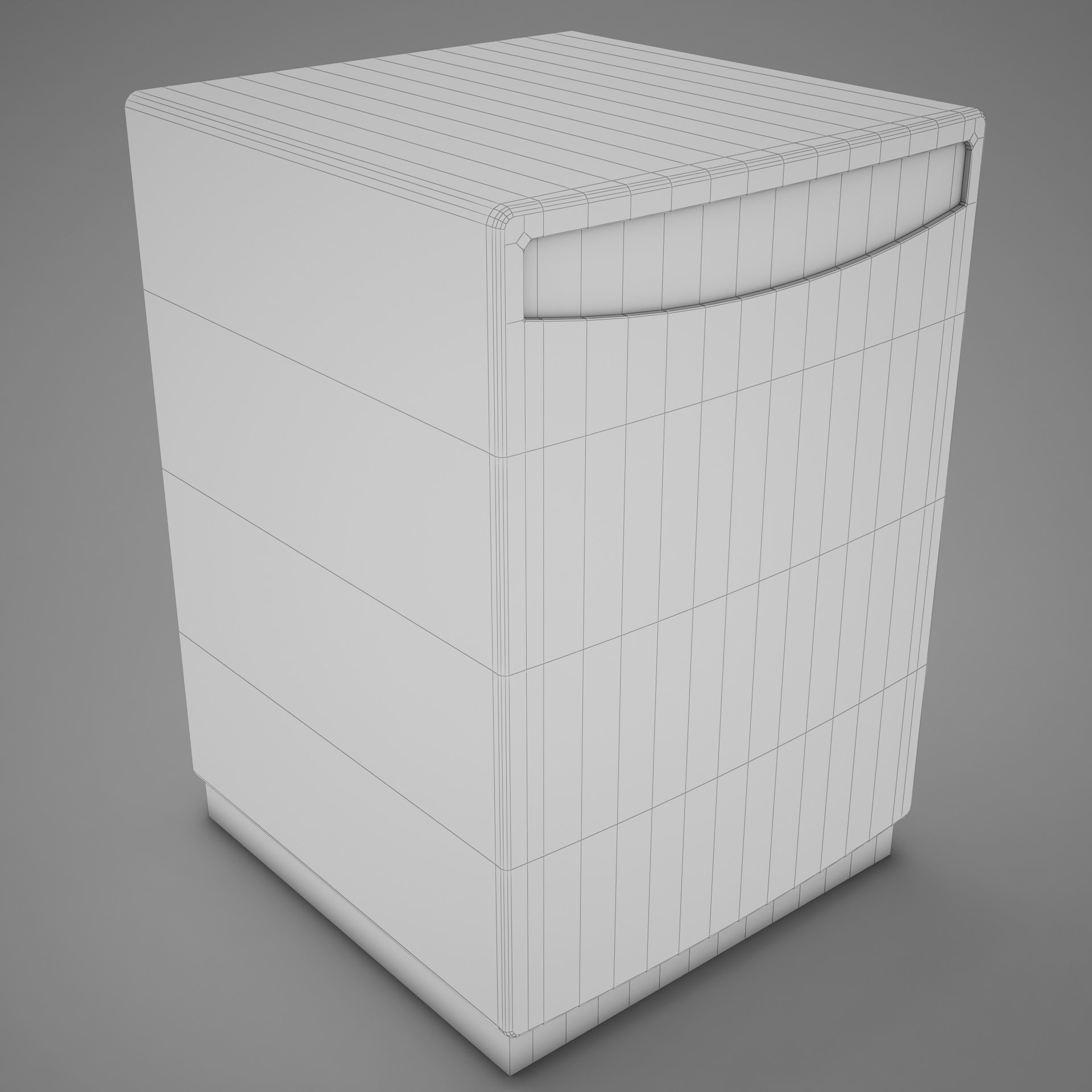 Dishwasher stainless steel Low-poly 3D model_25