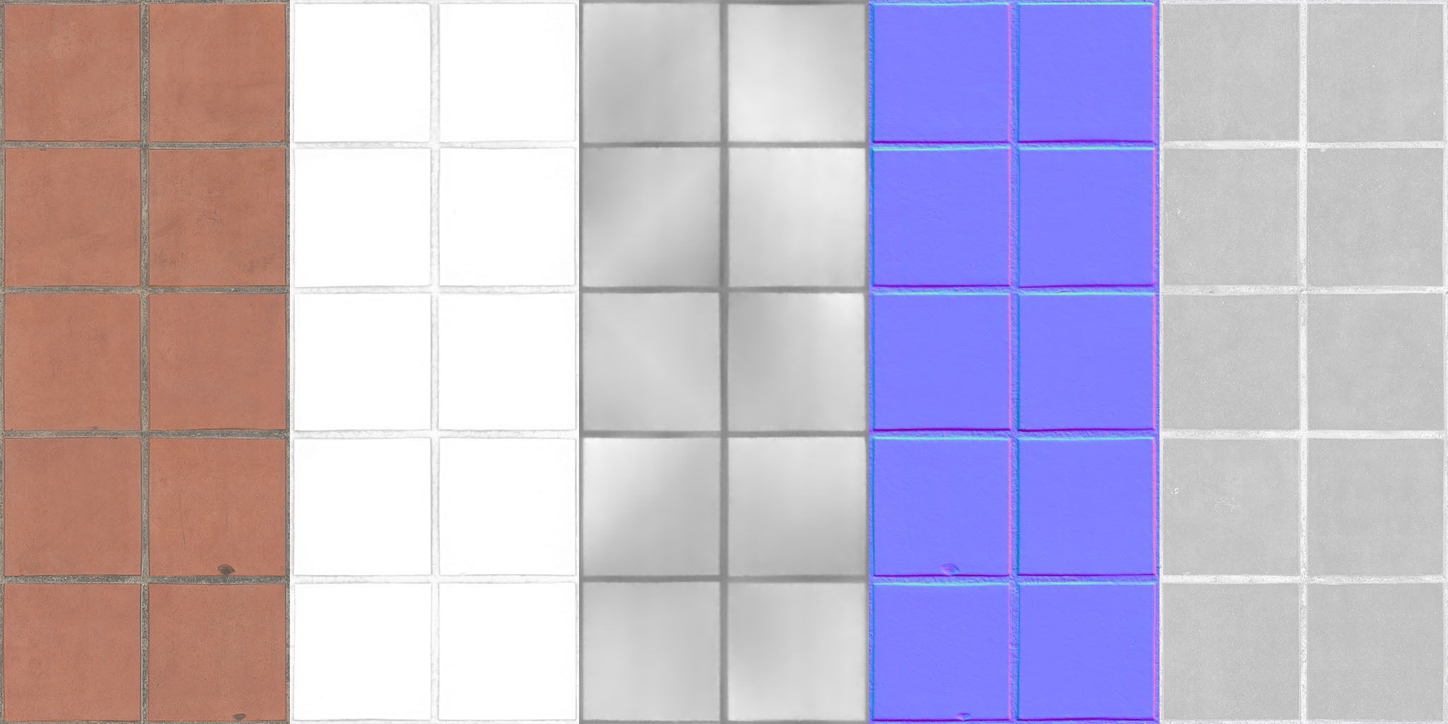 Reddish brown terracotta tiles Texture_1