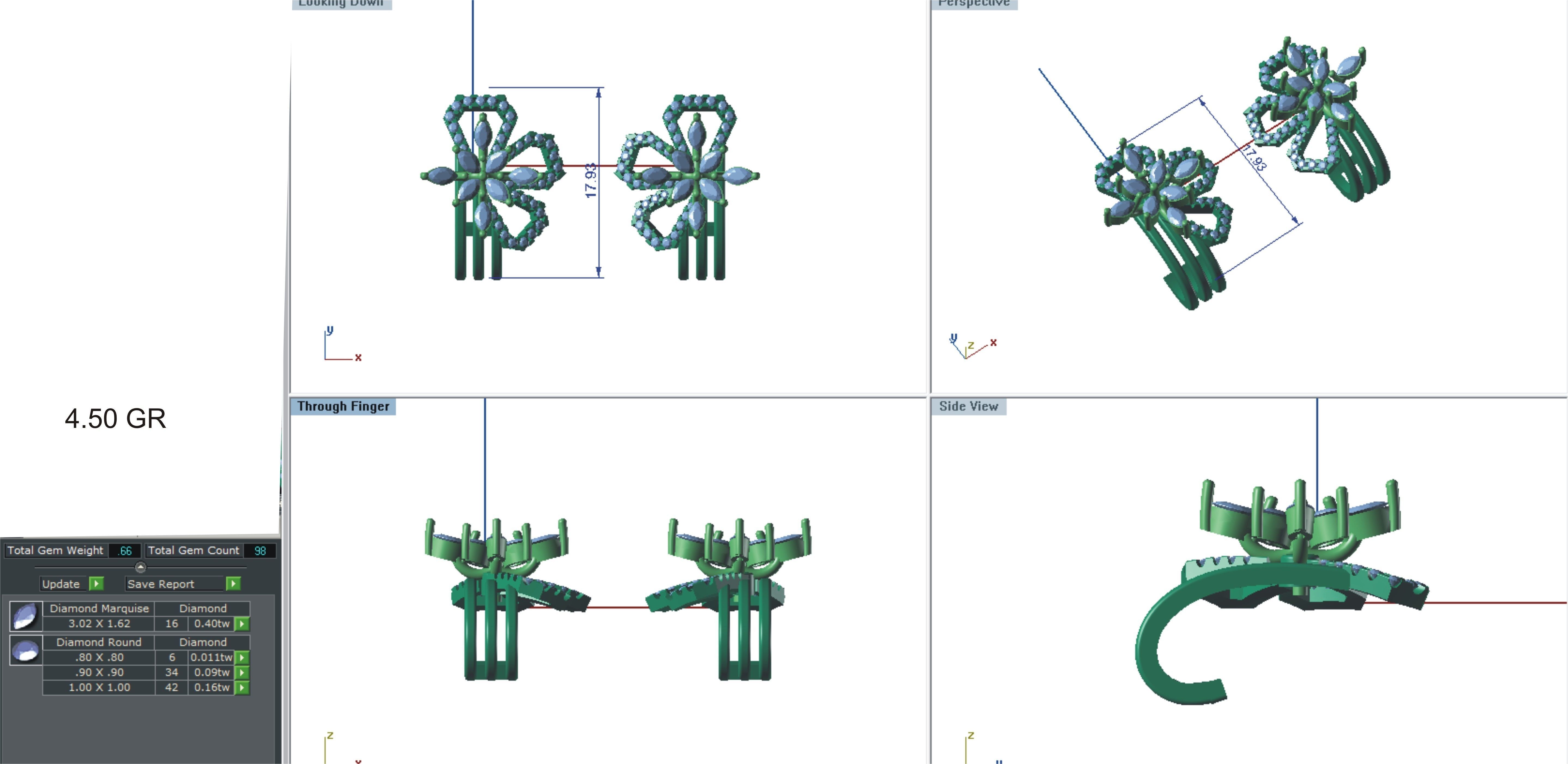 Women flower  earrings 3dm stl render detail 3D print model 3D print model_1