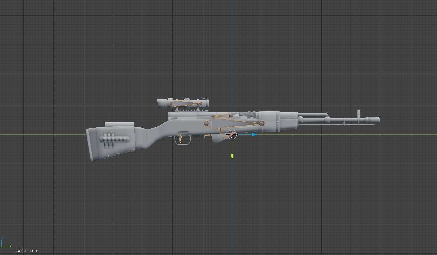 Battle Rifle - SKS Low-poly 3D model_23