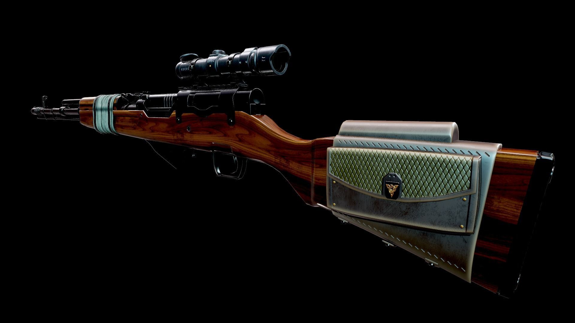 Battle Rifle - SKS Low-poly 3D model_2