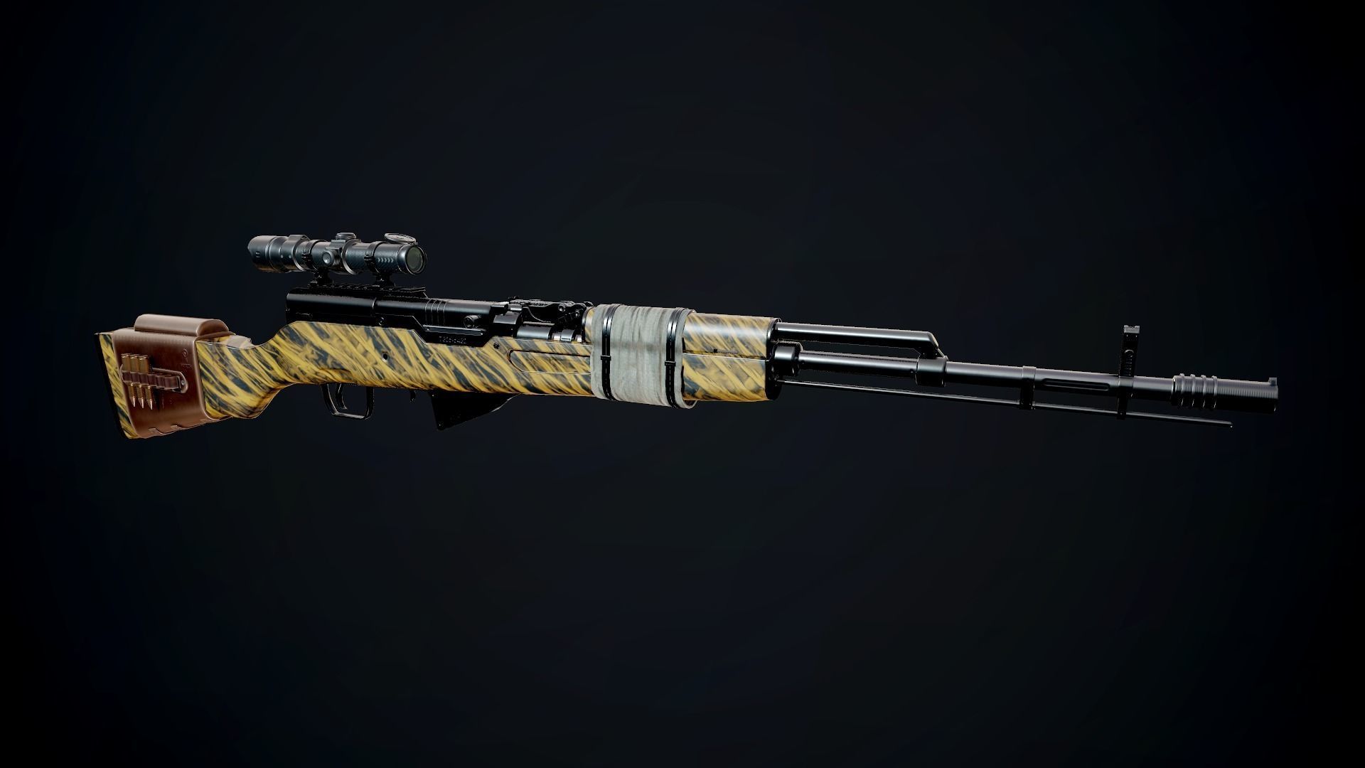 Battle Rifle - SKS Low-poly 3D model_21