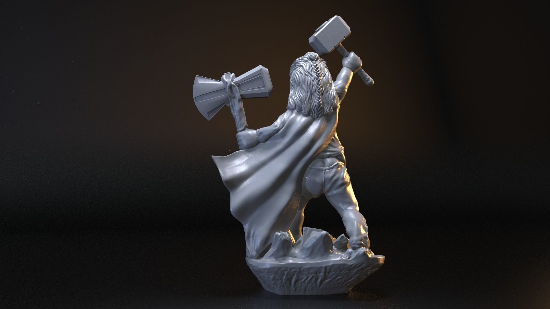 THOR ENDGAME - FAT LITTLE GOD OF THUNDER 3D print model_24