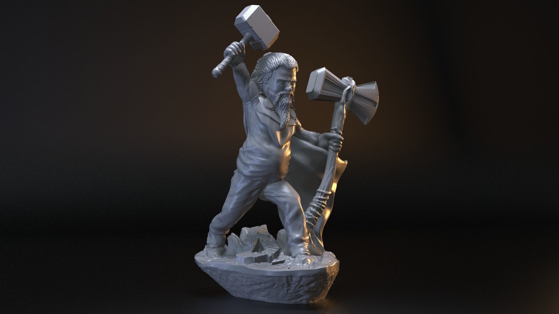 THOR ENDGAME - FAT LITTLE GOD OF THUNDER 3D print model_25